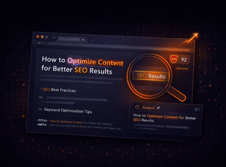 SEO Content Writing Mockup