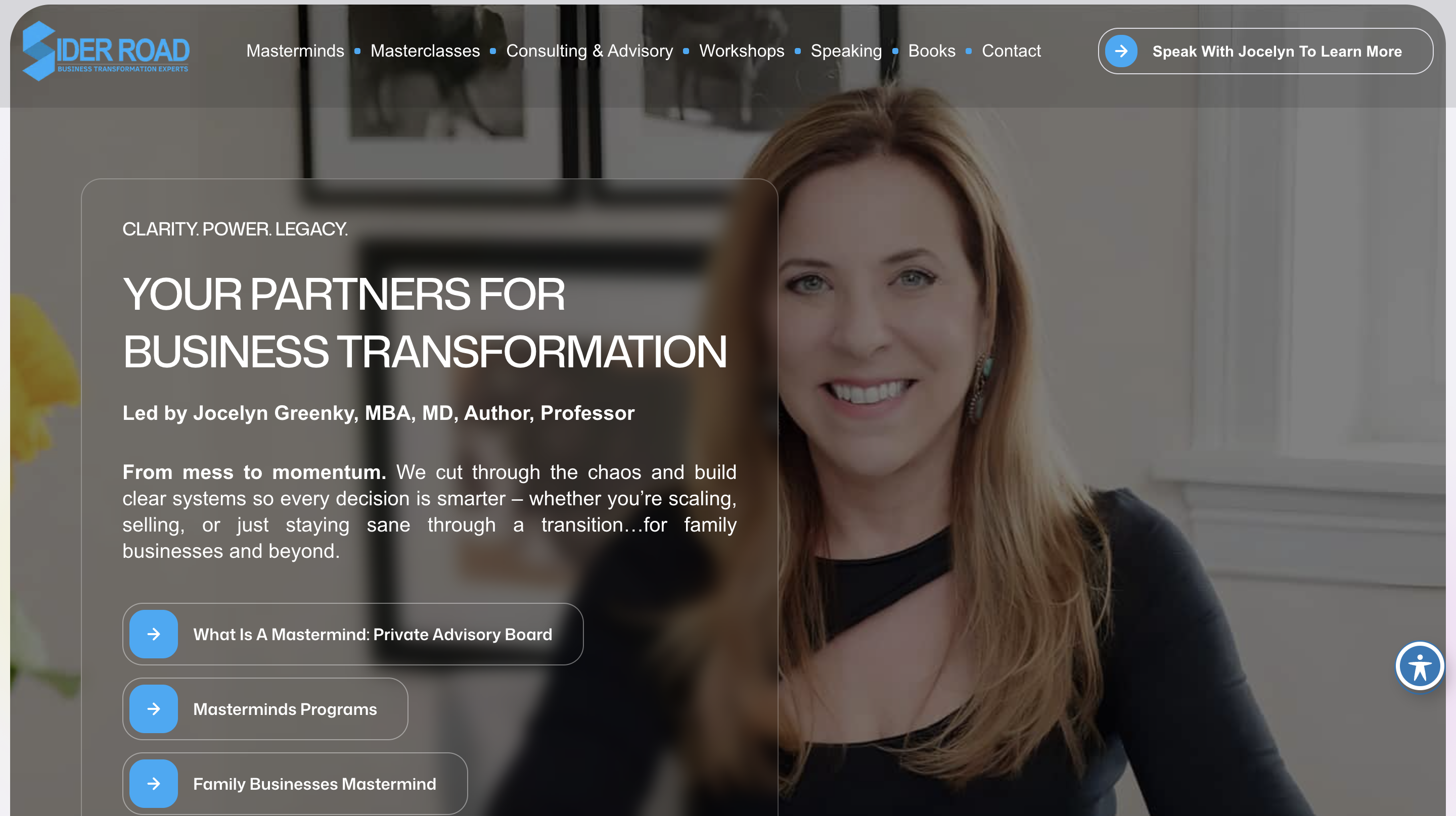 SiderRoad – Business Transformation & Advisory Website